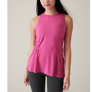 Athleta Air Out Cinch Pink Tank Medium